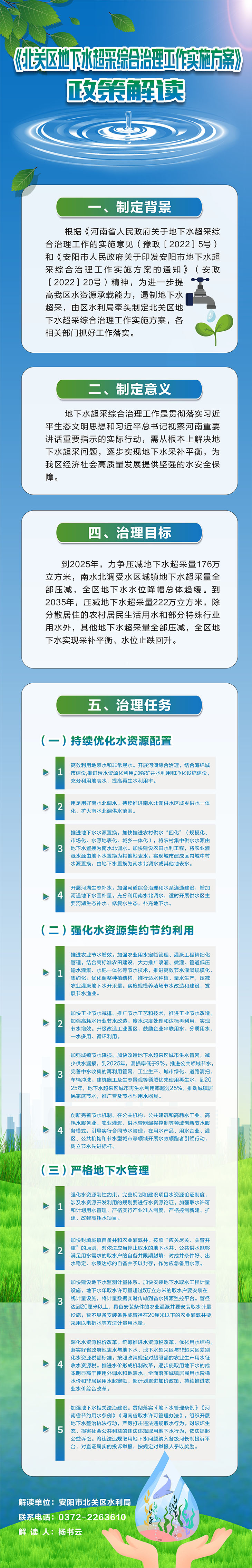 北政〔2023〕8号《安阳市北关区人民政府关于印发北关区地下水超采综合治理工作实施方案的通知》的政策解读.jpg